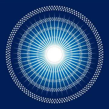Abstract rays Circles mosaic Vector blue Background Stock Illustration