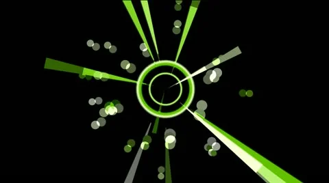 Abstract Rays. Green Stock Footage 15397667