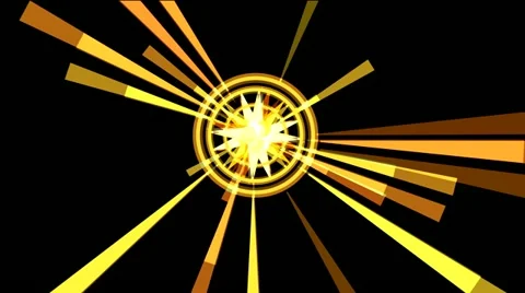Abstract Rays. Yellow Stock Footage 15394709