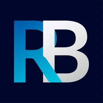 Abstract RB letter logo design template. Vector Logo Illustration. Stock Illustration