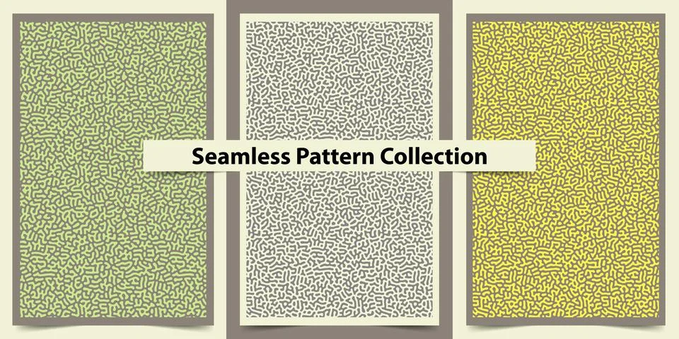 Abstract reaction diffusion turning Seamless Pattern Design Backgrounds Stock Illustration