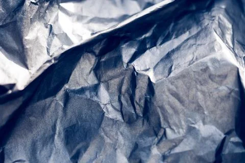 Abstract real paper surface background. Aluminum Platinum Silver foil. Wrinkled Stock Photos