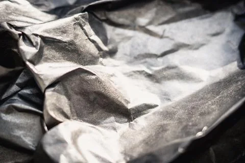 Abstract real paper surface background. Aluminum Platinum Silver foil. Wrinkled Stock Photos