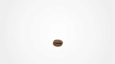 Abstract realistic 3D coffee bean explosion with coffee dust with alpha matte. 4 Stock Footage 129292983