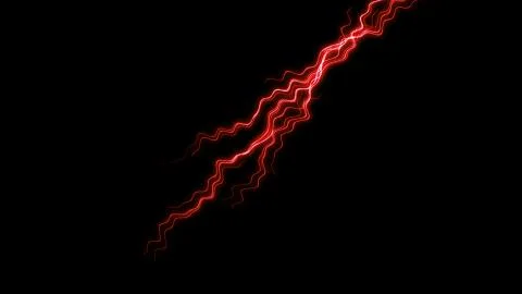Abstract realistic nature lightning thunder background . Bright curved line o Stock Illustration