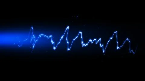 Abstract realistic nature lightning thunder background . Bright curved line o Stock Illustration
