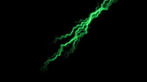 Abstract realistic nature lightning thunder background . Bright curved line o Stock Illustration