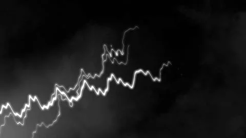 Abstract realistic nature lightning thunder background . Bright curved line o Stock Illustration