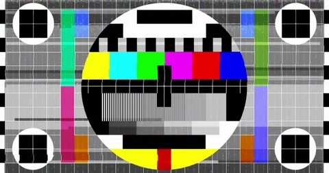 Abstract realistic screen glitch flickering, analog vintage TV signal Video stock 83255154