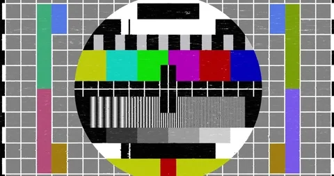 Abstract realistic screen glitch flickering, multicolor analog vintage TV Stock Footage 92938087