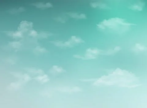 Abstract of realistic sky shape on clear blue sky background. Stock-Illustration