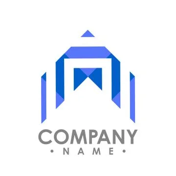 Abstract realty logo - Vector logo concept illustration. Abstract shape logo. Stock Illustration