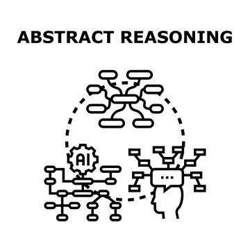 Abstract reasoning process with artificial intelligence concept イラスト素材