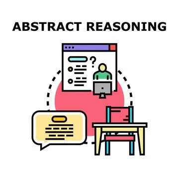 Abstract reasoning training thinking concept vector icon Illustrazione stock