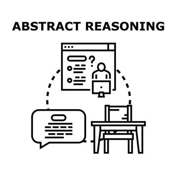 Abstract reasoning training thinking concept vector icon Stockillustratie