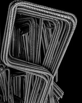 Abstract with Rebar Rods 스톡 사진