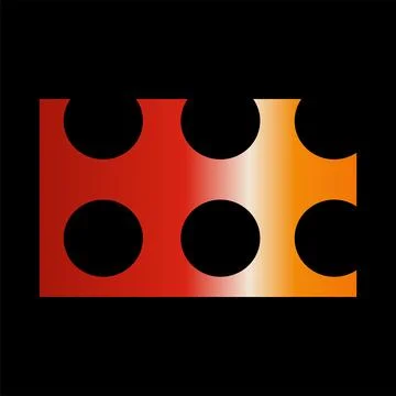 Abstract rectangle and circle icon vector logo template illustration design Stock Illustration