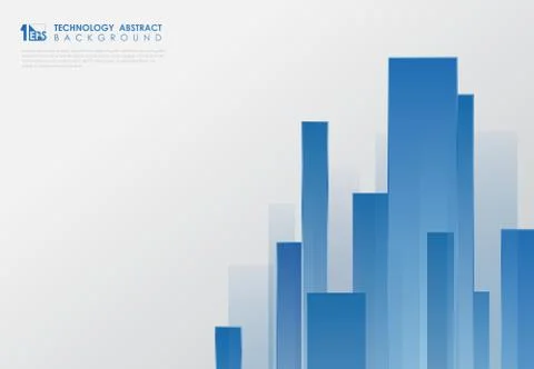 Abstract rectangle blue design pattern of minimal technology Illustrazione stock