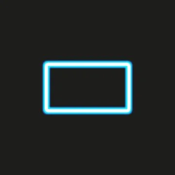 Abstract rectangle blue neon frame, vector illustration, isolated on black Stock Illustration