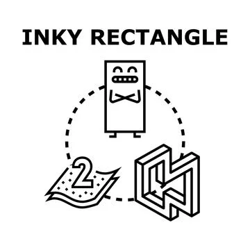 Abstract rectangle character developing conceptual geometric shapes Stock Illustration