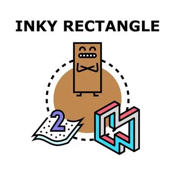 Abstract rectangle character developing conceptual geometric shapes 스톡 일러스트