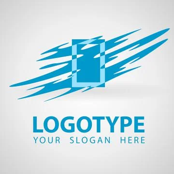 Abstract rectangle company vector logo icon. Gallery logo template design. Sp Stock Illustration