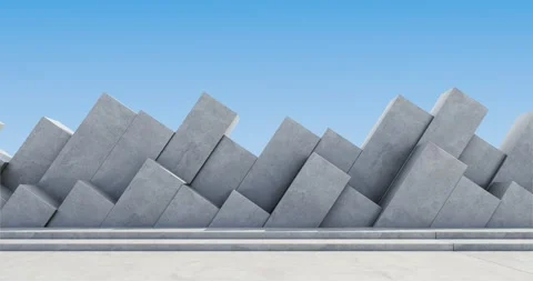 Abstract rectangle concrete 動画素材 195677510