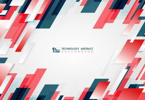 Abstract rectangle design of contrast color template background with halftone イラスト素材