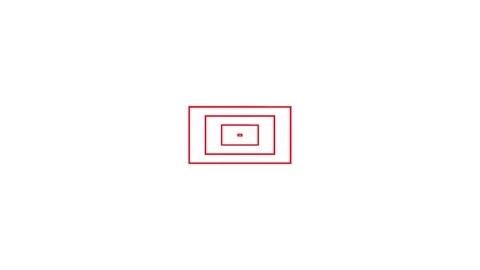 Abstract rectangle frame icon animation with black background. Stock Footage 297695969