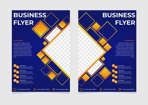 Abstract rectangle gradient business flyer template. 스톡 일러스트