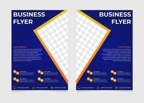 Abstract rectangle gradient business flyer template. 스톡 일러스트