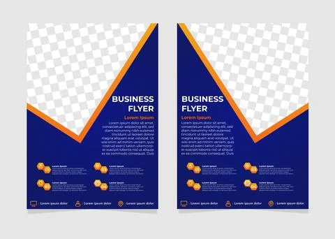 Abstract rectangle gradient business flyer template. Illustrazione stock