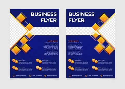 Abstract rectangle gradient business flyer template. Stockillustratie