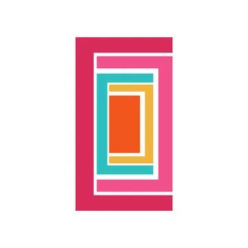 Abstract rectangle icon vector logo template illustration design Stock Illustration