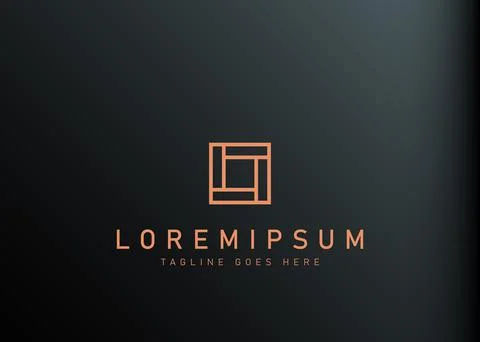 Abstract rectangle logo design. Vector illustration of abstract idea rectangu Illustration