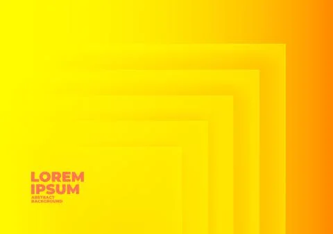 Abstract rectangle overlap yellow background with space for text and message. Stock Illustration