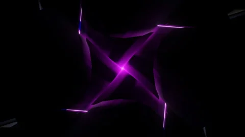 Abstract rectangle shape multicolor psychedelic hypnotic Looping background. 3D Stock Footage 202973584