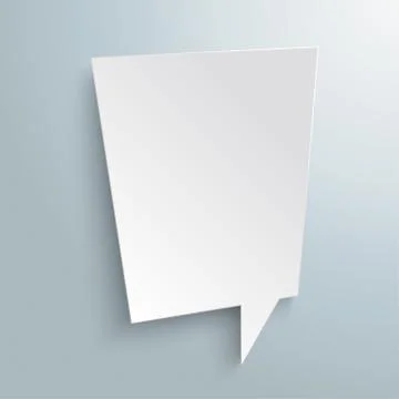 Abstract Rectangle Shape Speech Bubble Stock Illustration