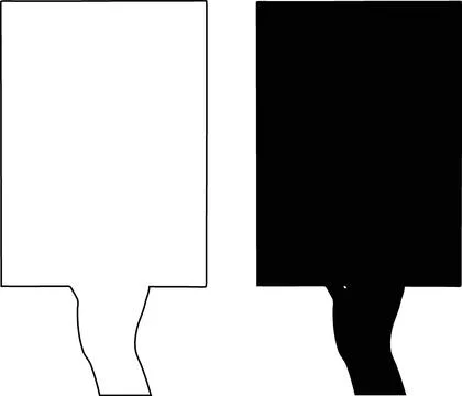 Abstract rectangle shapes with tails vector Stock Illustration