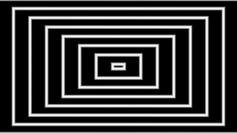 Abstract rectangle tunnel animation isolated on black background Stock Footage 327146314