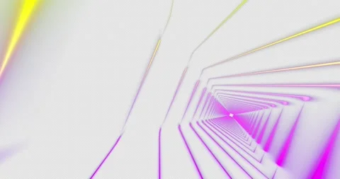 Abstract rectangle tunnel with Light Lines Moving Fast. Video stock 138758684