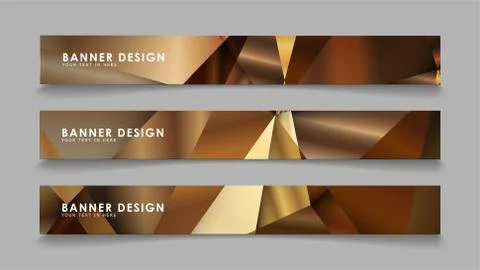 Abstract rectangle vector banners with luxury geometric gradient backgrounds  Stock Illustration