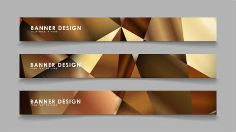 Abstract rectangle vector banners with luxury geometric gradient backgrounds  Stock Illustration