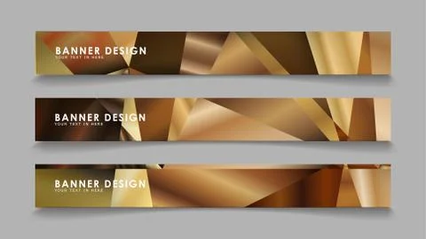 Abstract rectangle vector banners with luxury geometric gradient backgrounds  イラスト素材