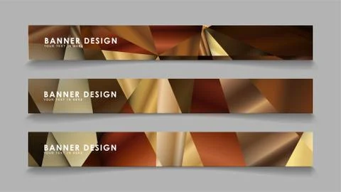 Abstract rectangle vector banners with luxury geometric gradient backgrounds  Illustrazione stock