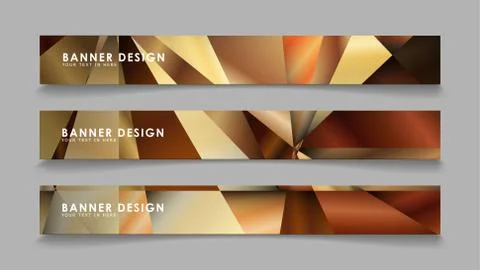 Abstract rectangle vector banners with luxury geometric gradient backgrounds  스톡 일러스트