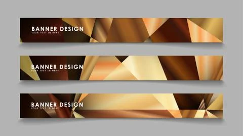 Abstract rectangle vector banners with luxury geometric gradient backgrounds  스톡 일러스트