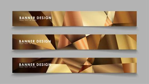 Abstract rectangle vector banners with luxury geometric gradient backgrounds  스톡 일러스트