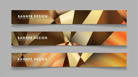Abstract rectangle vector banners with luxury geometric gradient backgrounds  イラスト素材