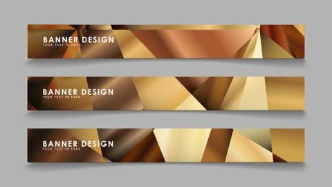 Abstract rectangle vector banners with luxury geometric gradient backgrounds  스톡 일러스트